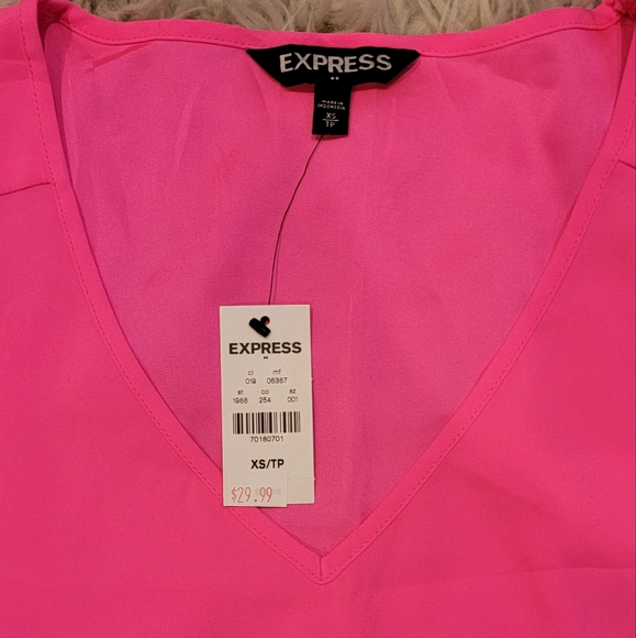 EXPRESS Hot Pink Blouse - Picture 3 of 5